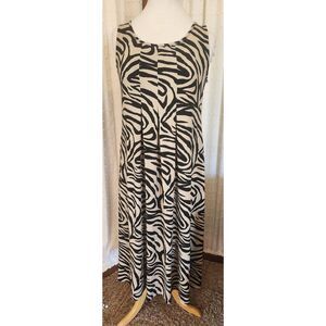 SL White stag animal leopard print dress